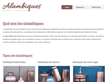 Tablet Screenshot of alambiques.net